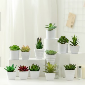 hot sale artificial succulent in melamine pot for selling