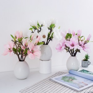 hot sale single branch artificial silk flower artificial magnolia flower for wedding table decorate