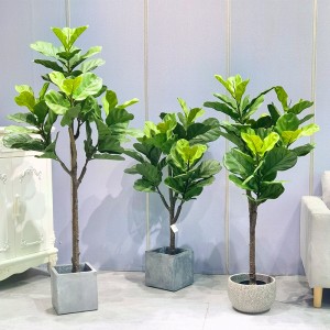Wholesale Artificial Tree Nearly Natural Ficus Durable Vivid Fiddle-leaf Fig for garden supplier indoor outdoor wedding decor