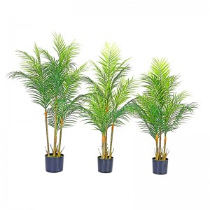 HOT SALE Fake Green Plants Plastic artificial  palm tree artificial plants phoenix palm tree with pot for home decoration