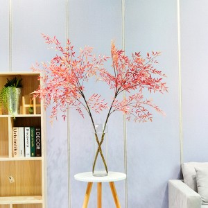 Artificial Plant Leaves Vivid Durable Highly Adaptable Nandina Leaves for garden supplier indoor outdoor wedding decor