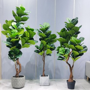 Artificial Plants Plastic Tree Durable Low Maintenance Fiddle leaf Fig for garden supplier wedding decor gardening decorations